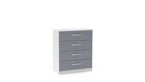 Birlea Lynx 4 Drawer Chest White & Grey