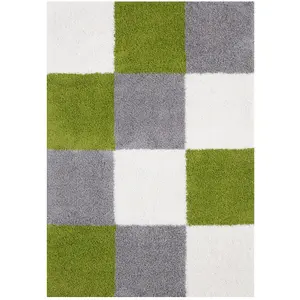 Myshaggy Collection Rugs Geometric Design  381 Green