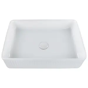 Ceramic Countertop Basin 500 x 340 mm White GELDO