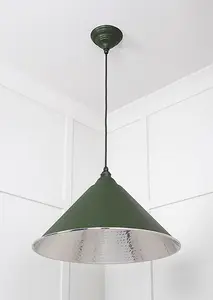 Hammered Nickel Hockley Pendant in Heath