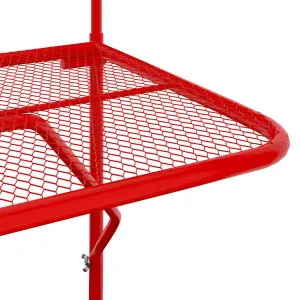 Berkfield Balcony Table Red 60x40 cm Steel