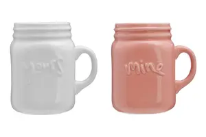 Maison by Premier Set Of Two Pretty Things Mine And Yours Mugs