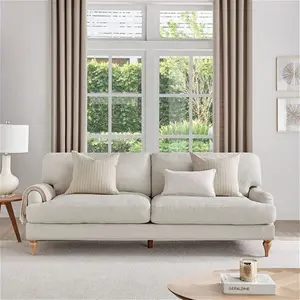 DUSK Hampshire 3 Seater Sofa - Beige - Textured Weave