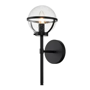 Luminosa Hinkley Hollis Bathroom Wall Lamp Black, IP44