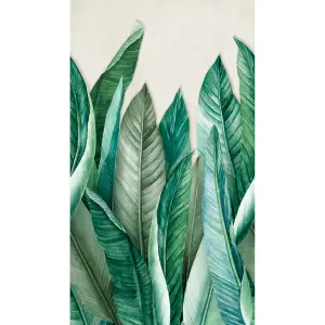 Grandeco Banana Leaf 3 lane repeatable Textured Mural, 2.8 x 1.59m