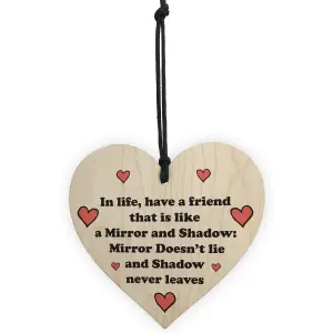 Friendship Gift For Best Friend Christmas Birthday Wood Heart Thank You Keepsake