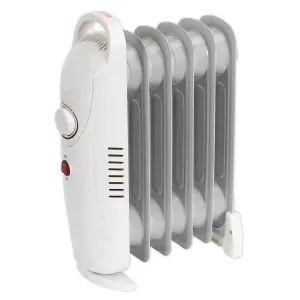 Sealey Oil-Filled Radiator Mini 800W/230V 6 Element Thermostat Control RD800