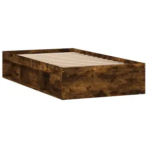 Berkfield Bed Frame Smoked Oak 90x200 cm