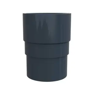 Anthracite Grey Round 68mm Downpipe Straight Connector, Freeflow Rain Water Systems