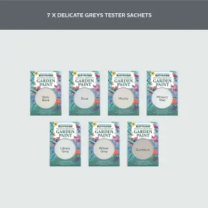 Rust-Oleum Light Grey Satin Garden Paint Tester Samples - 10ml