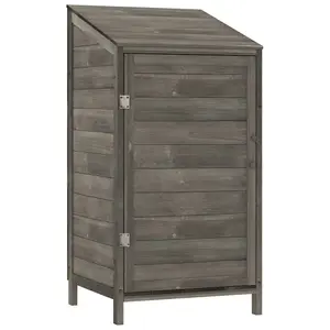 Berkfield Garden Shed Anthracite 55x52x112 cm Solid Wood Fir