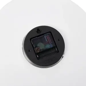 Silent Wall Clock Black Marble Texture Round Wall Clock For Kitchen Home