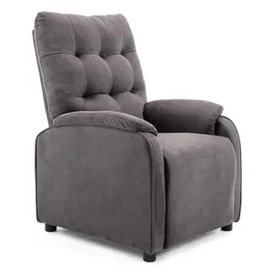 Charlbury Fabric Recliner Armchair Sofa Fireside Chair Reclining Cinema (Charcoal)