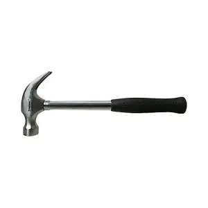 8oz Tubular Shaft Claw Hammer Heavy Duty Rubber Handle Building Nails Breaking