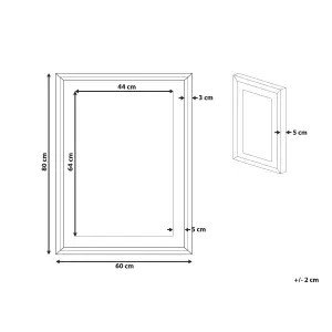 Framed Wall Print BAMAKO Rectangular 60 x 80 cm Urban Grey