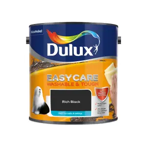 Dulux Easycare Washable & Tough Rich black Matt Wall & ceiling Emulsion paint, 2.5L