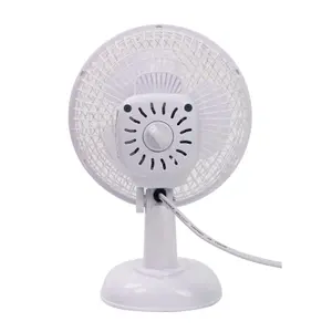 6 Inch White Desk Fan 15W Mini Table Fans with 3 Fan Blades