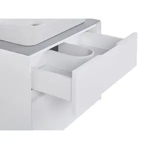 Erubey 600mm Wall Hung Single Vanity Unit White