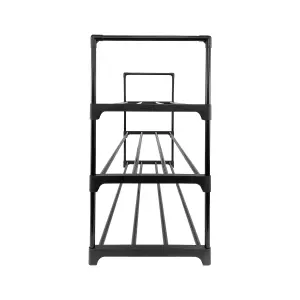 AMOS 3-tier Shoe Rack Organiser - Black