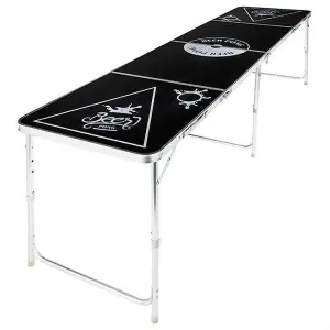 HI Pong Folding Table Flexible and Height Adjustable Black