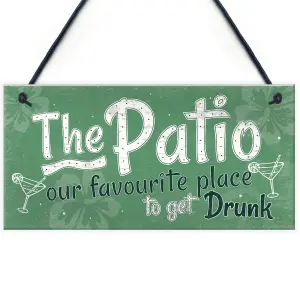 Red Ocean Funny Garden Patio Sign Hanging Plaque Outdoor Shed Home Novelty Friendship Gift Decor