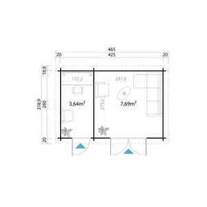 Belmont 14 x 9 Ft. Tongue & Groove Summer House