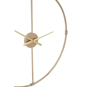 Interiors by Premier Wall Clock With Gold Finish Metal Open Frame