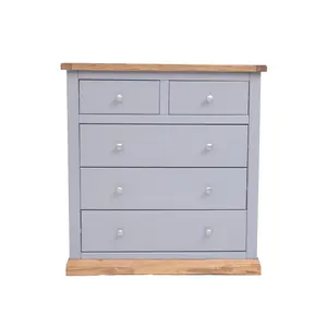 Biccari 5 Drawer Chest of Drawers Chrome Knob