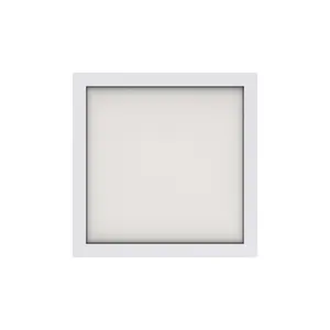 GoodHome Wundt Matt White Aluminium effect Square Cool, natural & warm white Light panel (L)300mm