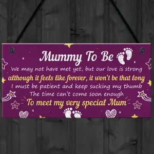 Red Ocean Mummy To Be Gifts From Bump Hanging Plaque Baby Shower Present To Mum From Baby Daughter Son Gift