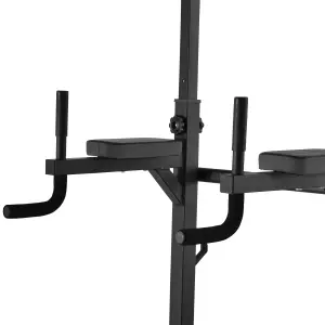 HOMCOM Adjustable&Folded Dip Stands Multi-Function Pull-ups Sit-ups Fitness tool