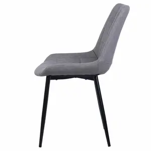 Hundley Upholstered Dining Chair (Set of 2) Grey