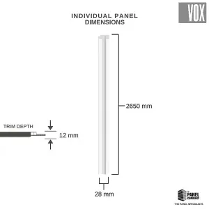 Panel Company Vox Linerio SLine White Slat Panel  Right Hand Trim