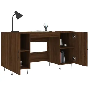 Berkfield Desk Brown Oak 140x50x75 cm Engineered Wood