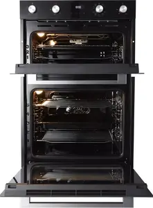 Cooke & Lewis Cleldo105 Built-In Double Oven - Mirrored Black