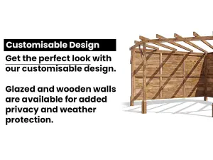 Dunster House Wooden Corner Pergola Kit 3m x 3m Utopia Diamond