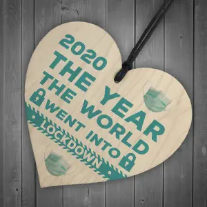 Wooden Heart Christmas Decoration Lockdown Gift Memory Family Gift Home Decor