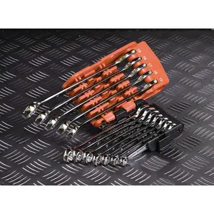 12-Piece Angled Combination Spanner Set - Metric 6-Point Socket Tools