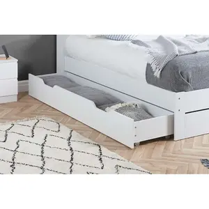 Alfie King Storage Bed In White