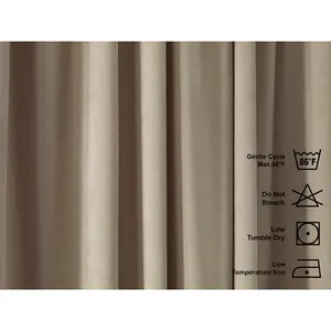 Extra Long & Extra Wide Decorative Curtain Single Panel Beige / 140cm Width x 500cm Drop