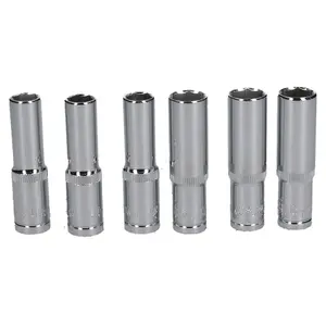 3 x 10mm and 3 x 13mm Metric 3/8" Drive 6 Sided Single Hex Deeps Socket 6pc