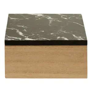 Maison by Premier Mimo Black Marble Effect Trinket Box