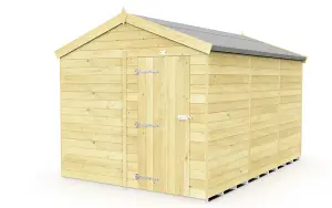 8 x 12 Feet Apex Shed - Single Door Without Windows - Wood - L358 x W231 x H217 cm