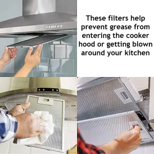 SPARES2GO Cooker Hood Metal Mesh Grease Filter Extractor Vent (300 x 250mm, Pack of 1)