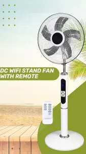 MantraRaj 16-Inch DC Pedestal Fan, Low Energy DC Motor, 15 Speeds, 3 Modes Remote Control And LED Display Oscillation DC Floor Fan