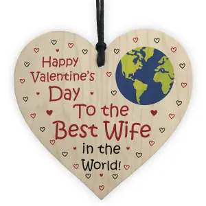 Valentines Gifts For Wife Hanging Wooden Heart LOVE Gift For Her Women Keepsake