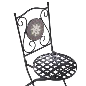 Set of 2 Garden Chairs CARIATI Metal Black