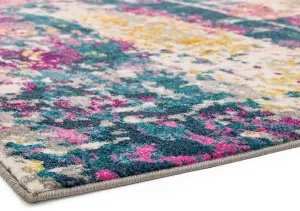 Modern Multi Funky Rug, Abstract Rug for Bedroom, & LivingRoom, DiningRoom Rug, 9mm Thickness Multi Rug-120cm X 170cm