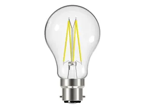 Energizer S12864 LED BC (B22) GLS Filament Non-Dimmable Bulb, Warm White 806 lm 6.7W ENGS12864