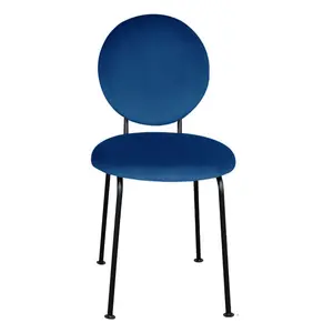 Medallion Upholstered Dining Chair Blue